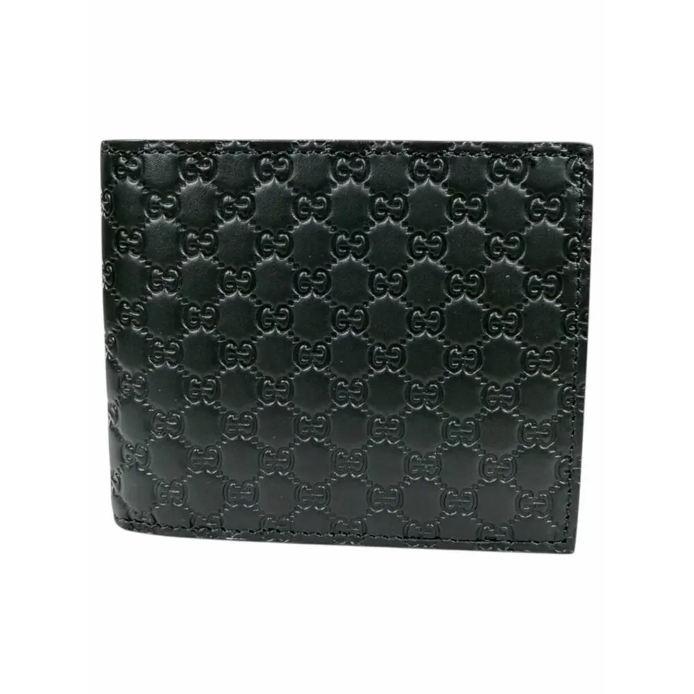 Gucci GG Microguccissima Leather Bi-fold Wallet Black Men 260987